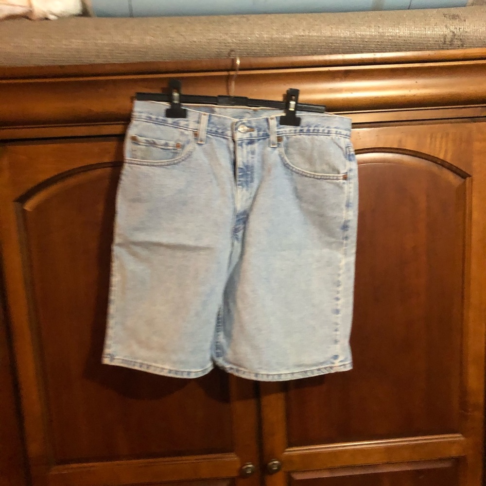 Men’s Levi’s blue jeans shorts 550 relaxed fit, two pair, $10 each!!